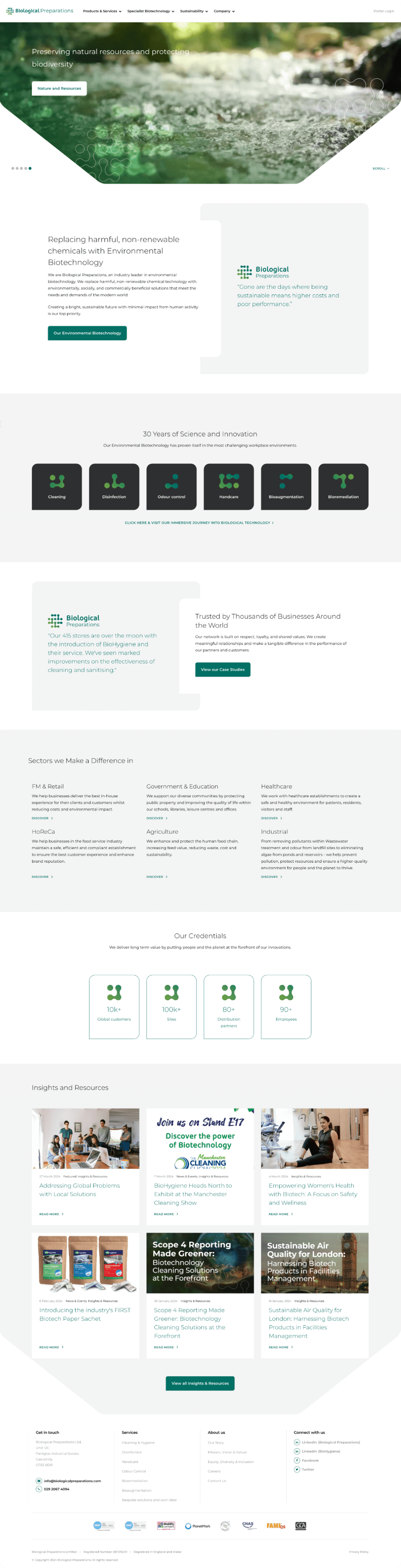 Biotech Website Redesign